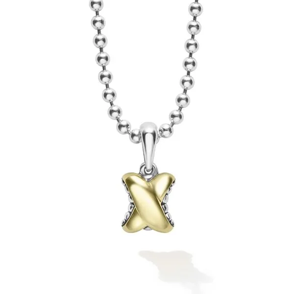 Embrace Two-Tone X Pendant Necklace Hingham Jewelers Hingham, MA