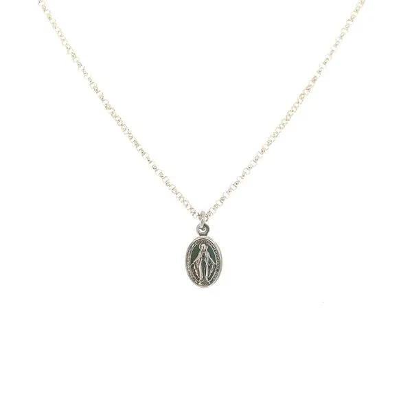 Petite Miraculous Medal Necklace Hingham Jewelers Hingham, MA