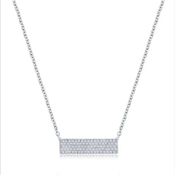 Diamond Pave Bar Necklace Hingham Jewelers Hingham, MA
