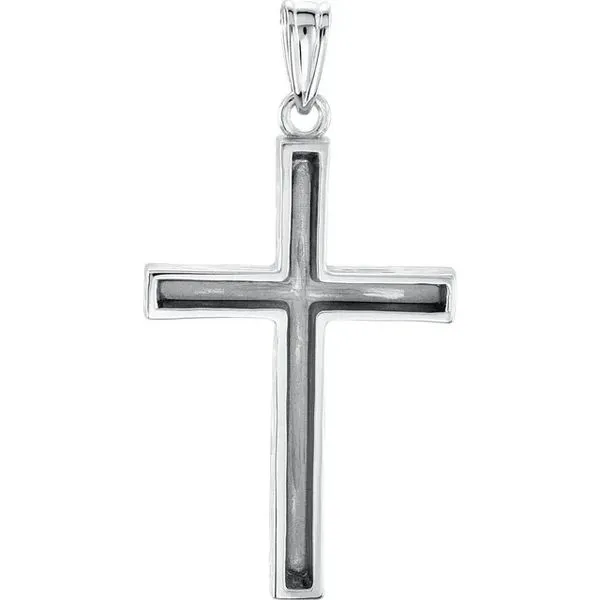 Textured Cross Pendant Image 3 Hingham Jewelers Hingham, MA