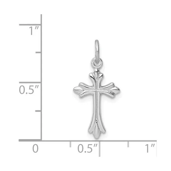 Fleur-de-Lis Cross Pendant Image 2 Hingham Jewelers Hingham, MA