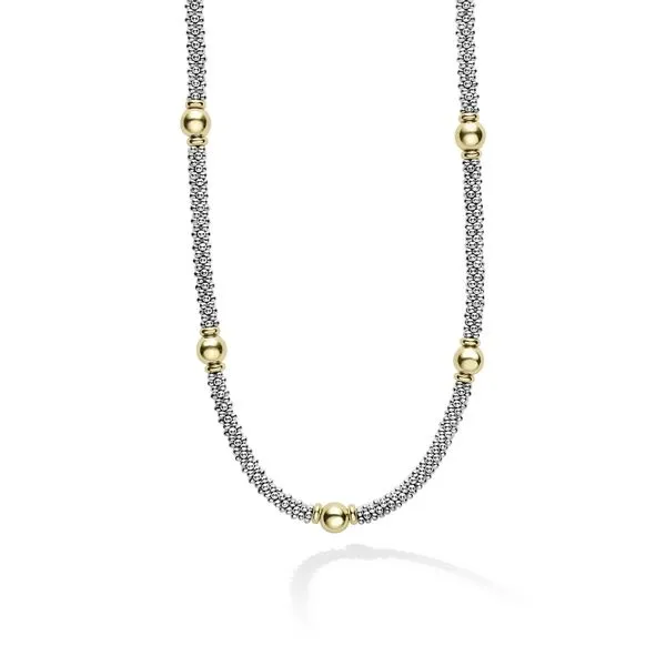 Signature Caviar 18K Gold Station Necklace Hingham Jewelers Hingham, MA