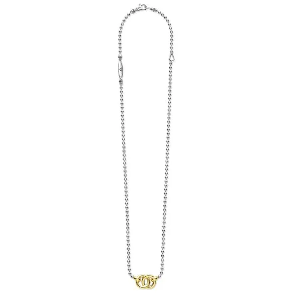 Signature Caviar Two-Tone Interlocking Pendant Necklace Image 2 Hingham Jewelers Hingham, MA