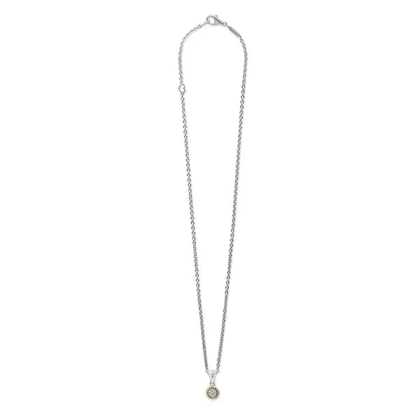 Caviar Lux Two-Tone Diamond Pendant Necklace Image 2 Hingham Jewelers Hingham, MA