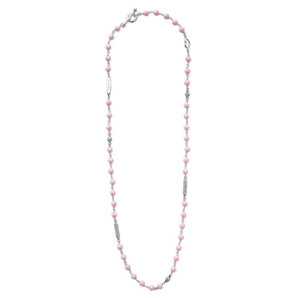 Caviar Icon Pink Ceramic Beaded Necklace Image 2 Hingham Jewelers Hingham, MA