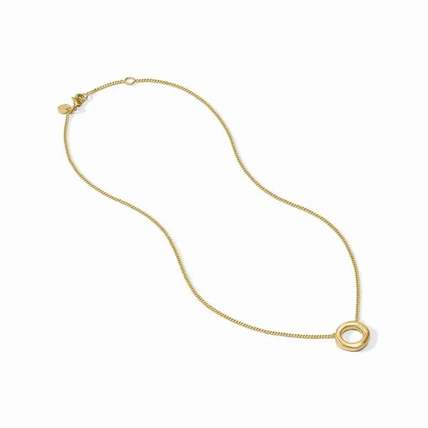 Wave Circle Delicate Necklace Image 2 Hingham Jewelers Hingham, MA