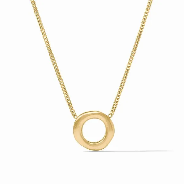 Wave Circle Delicate Necklace Hingham Jewelers Hingham, MA