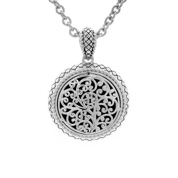 Pasion de Plata Floral Medallion Pendant Necklace Hingham Jewelers Hingham, MA