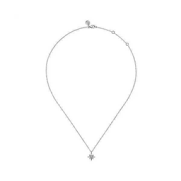 Diamond Star Pendant Necklace Image 2 Hingham Jewelers Hingham, MA