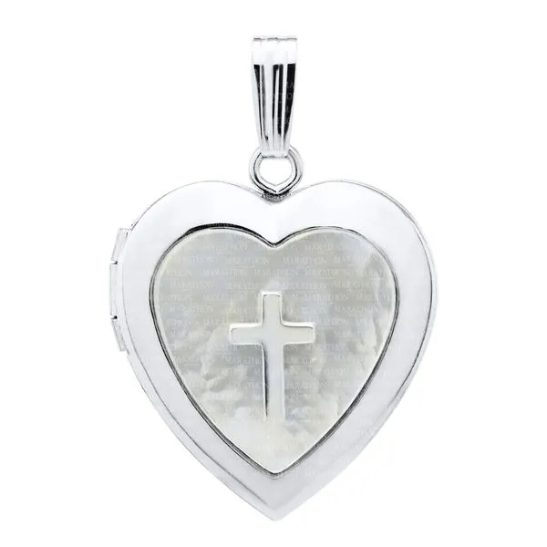 Heart Locket with Cross Hingham Jewelers Hingham, MA