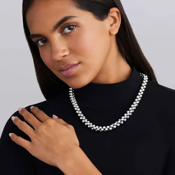 Caviar Bubbly Silver Beaded Necklace