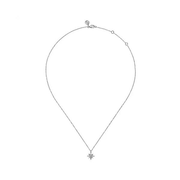 Diamond Star Pendant Necklace Image 2 Hingham Jewelers Hingham, MA