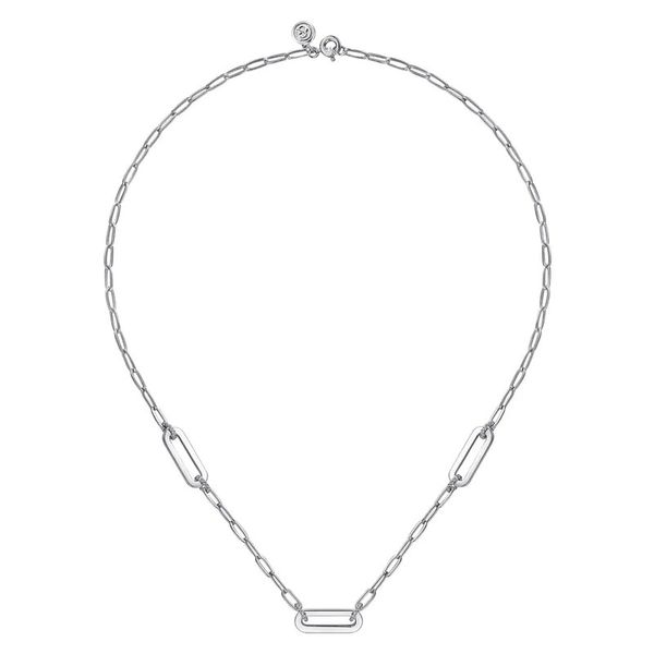 Paperclip Link Station Necklace Image 2 Hingham Jewelers Hingham, MA