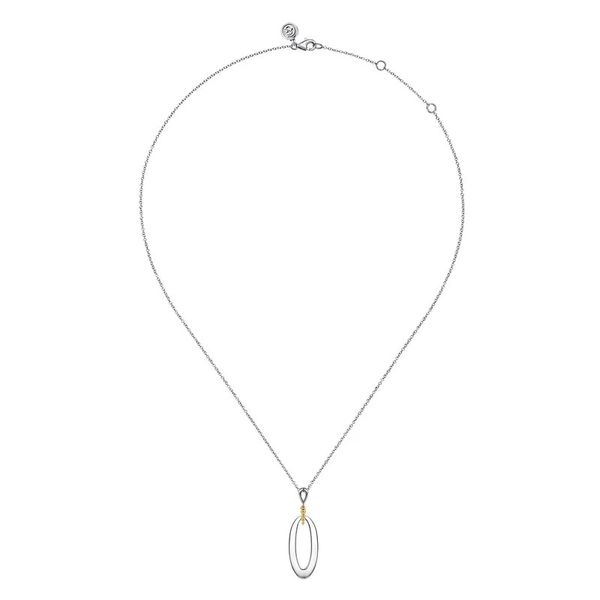 Oval Drop Pendant Necklace Image 2 Hingham Jewelers Hingham, MA
