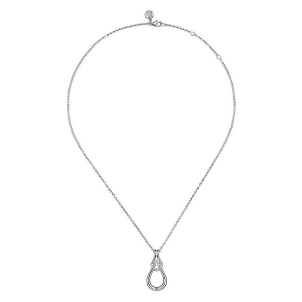 Beaded Stirrup Pendant Necklace Image 2 Hingham Jewelers Hingham, MA
