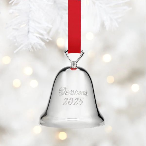 2025 Annual Christmas Bell Silverplate Ornament Hingham Jewelers Hingham, MA