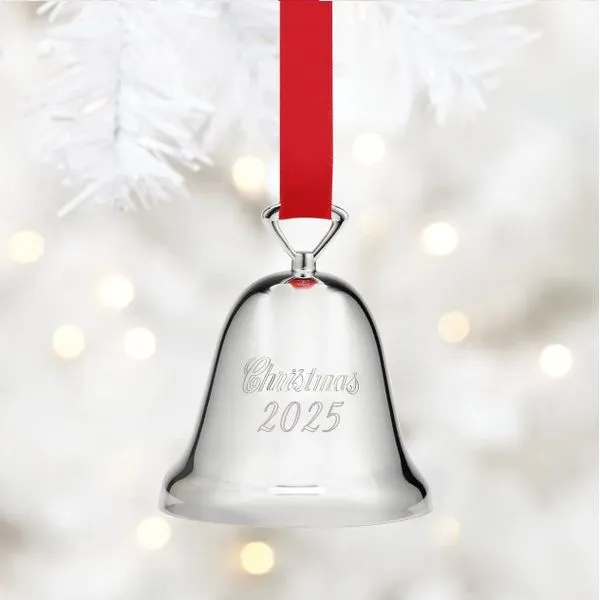2025 Annual Christmas Bell Silverplate Ornament Hingham Jewelers Hingham, MA