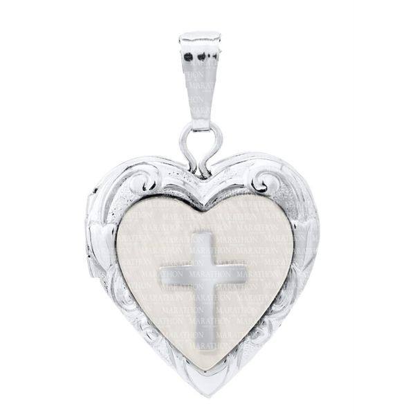 Heart Locket with a Cross Hingham Jewelers Hingham, MA