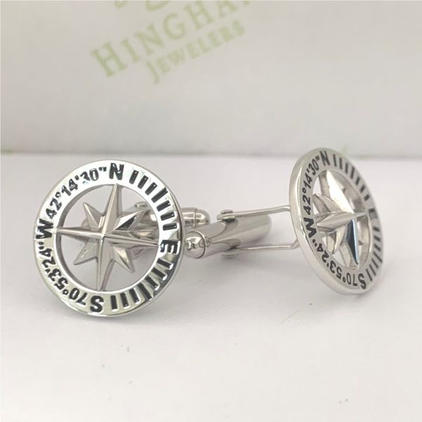 HJ Compass Rose Cufflinks Hingham Jewelers Hingham, MA