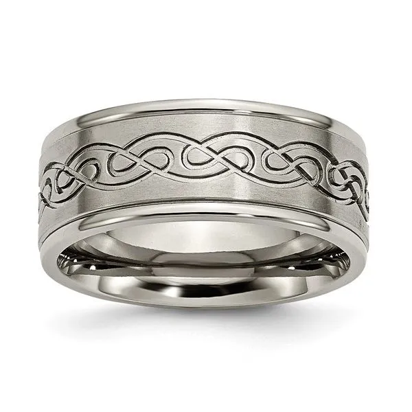 Celtic Scroll Titanium Band