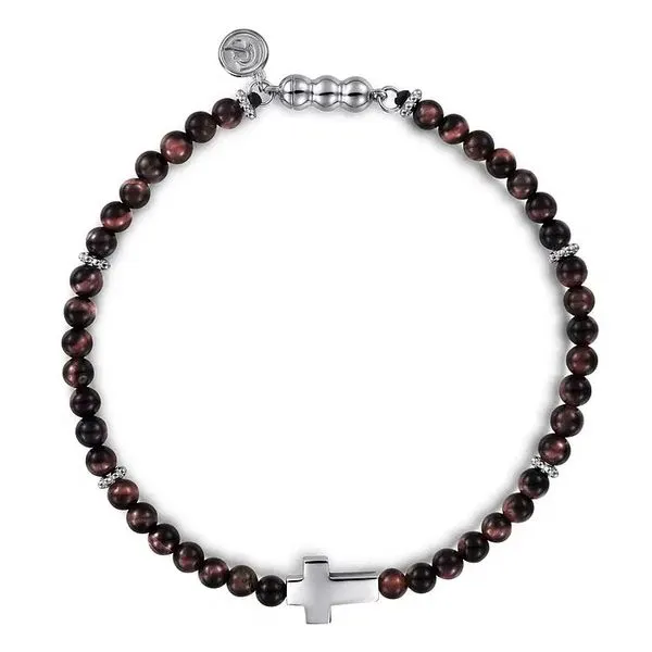 Tigers Eye Cross Bracelet
