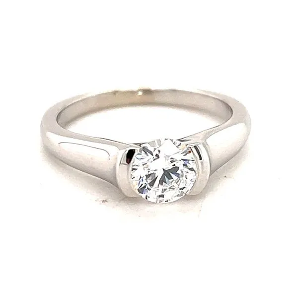 Solitaire Half Bezel Engagement Setting Hogan's Jewelers Gaylord, MI