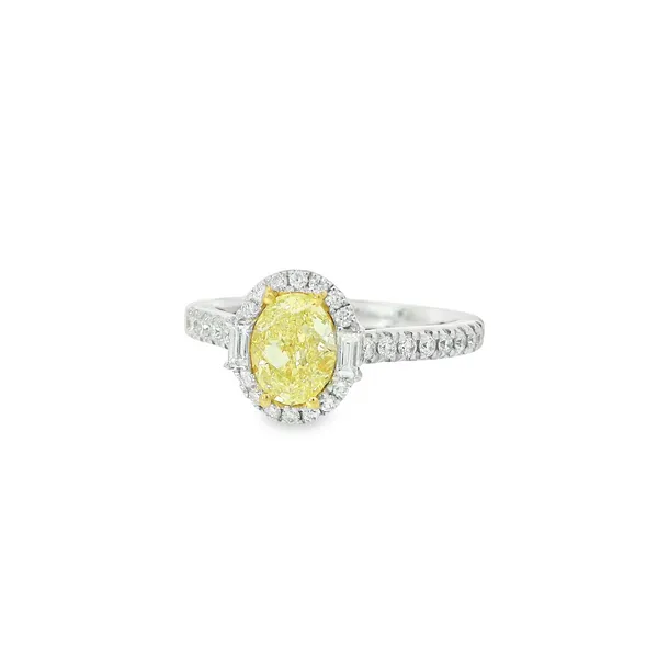 Natural Yellow Diamond Engagement Ring Hogan's Jewelers Gaylord, MI