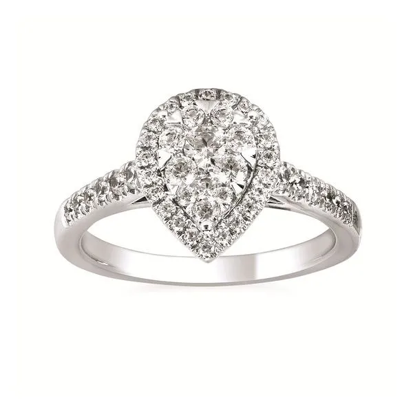 Cluster Diamond Engagement Ring Hogan's Jewelers Gaylord, MI
