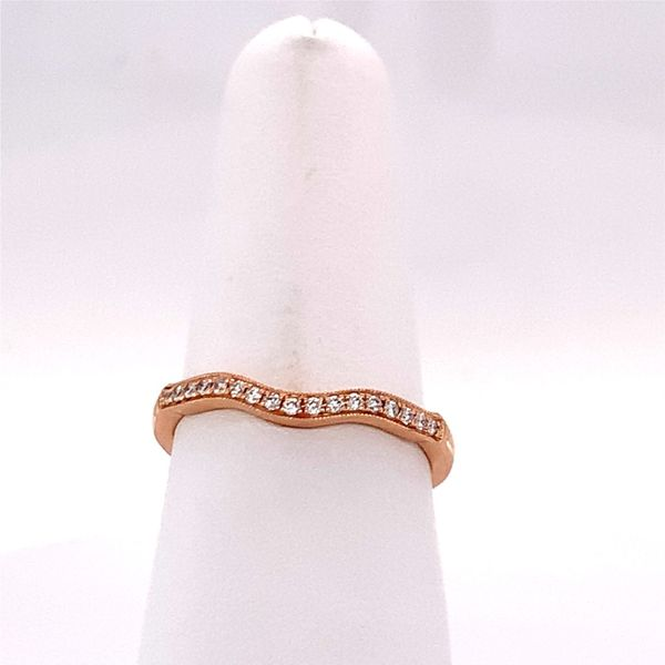 Rose Gold Diamond Contoured Wedding Band Hogan's Jewelers Gaylord, MI