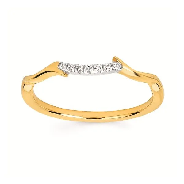 Contoured Diamond Wedding Band Hogan's Jewelers Gaylord, MI