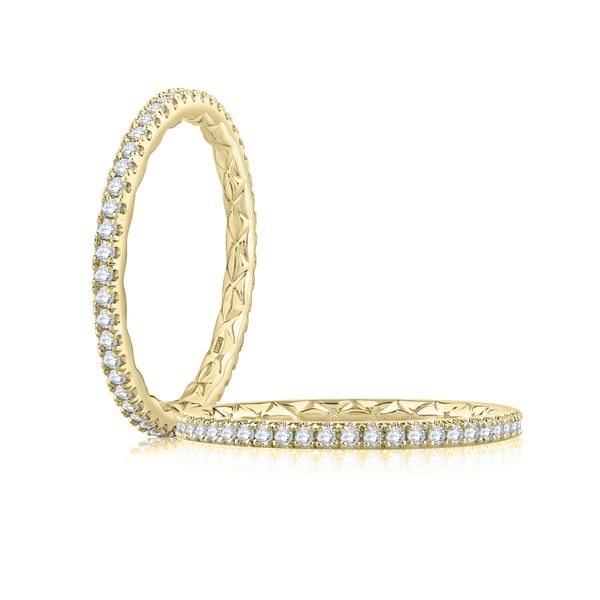Eternity Quilted Wedding Band Image 2 Hogan's Jewelers Gaylord, MI