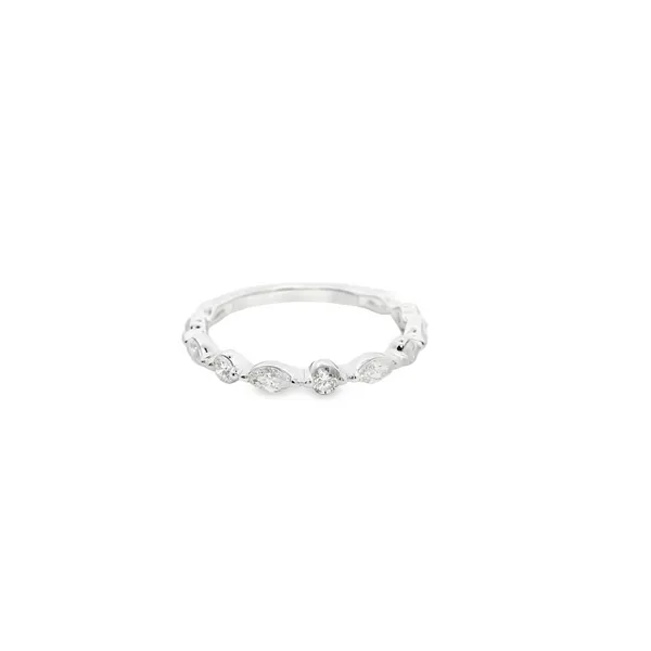 Marquise and Round Wedding Band Hogan's Jewelers Gaylord, MI