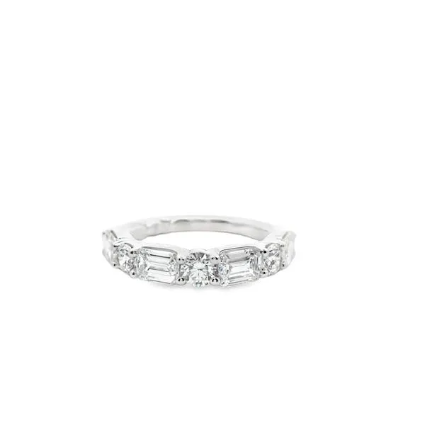 Emerald Cut and Round Diamond Band Hogan's Jewelers Gaylord, MI