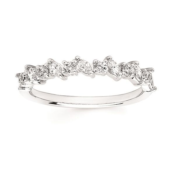 Marquise and Round Diamond Wedding Band Hogan's Jewelers Gaylord, MI