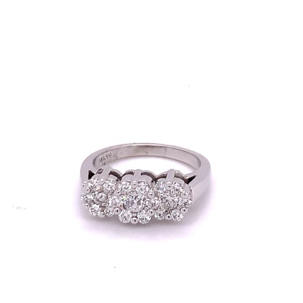Diamond Triple Halo Ring Image 3 Hogan's Jewelers Gaylord, MI