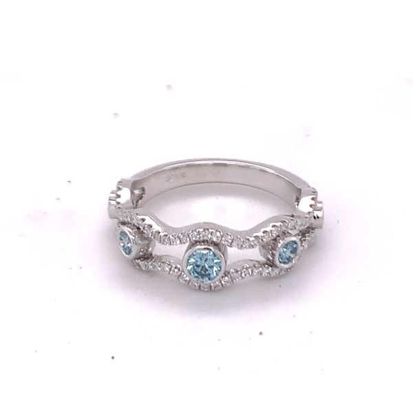 Blue and White Diamond Fashion Ring Hogan's Jewelers Gaylord, MI