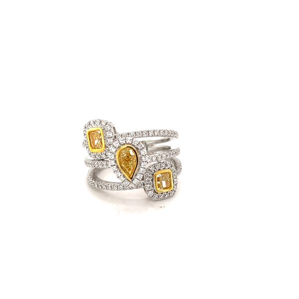Fancy Yellow and White Diamond Fashion Ring Hogan's Jewelers Gaylord, MI