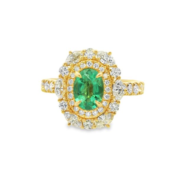 Emerald and Diamond Ring Hogan's Jewelers Gaylord, MI
