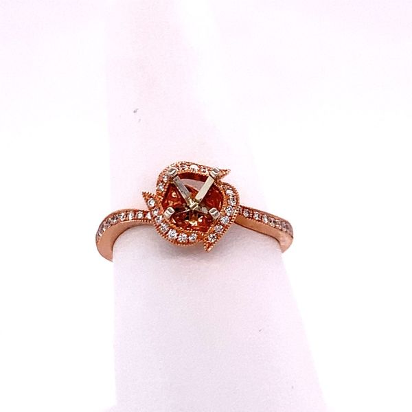 Rose Gold Antique Diamond Engagement Ring Hogan's Jewelers Gaylord, MI