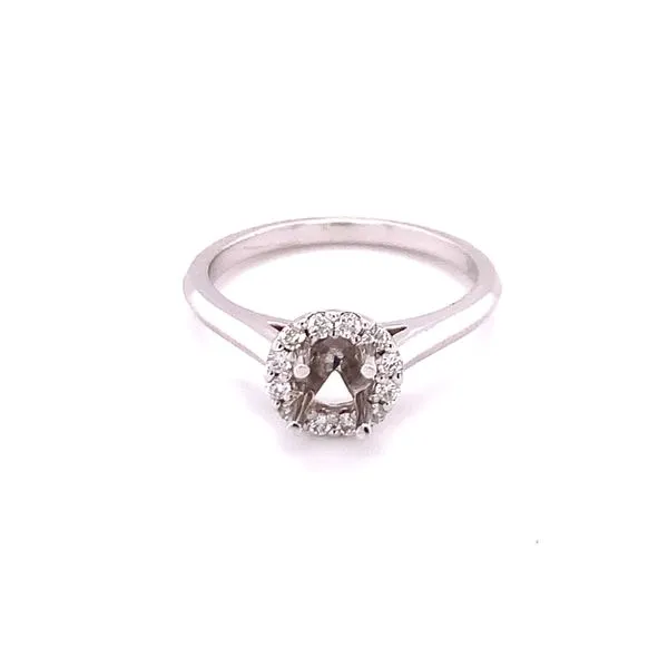 Round Halo Diamond Engagement Ring Hogan's Jewelers Gaylord, MI