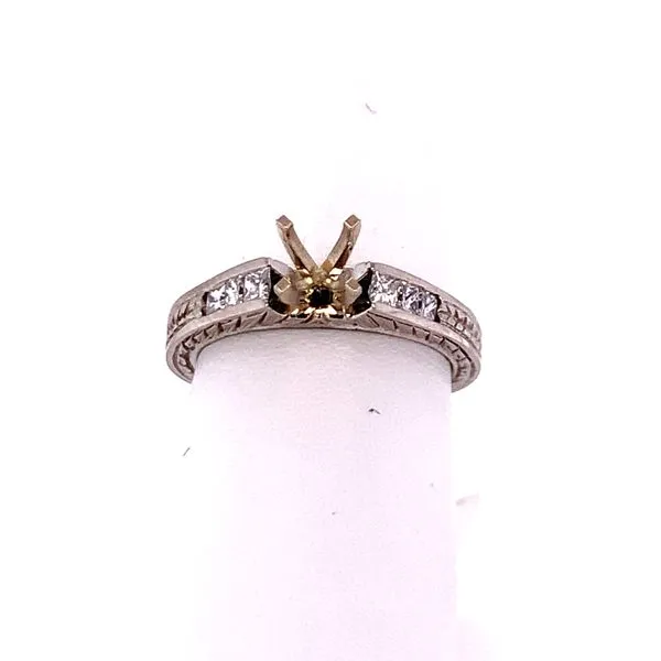 Antique Princess-cut Channel Diamond Engagement Setting Hogan's Jewelers Gaylord, MI