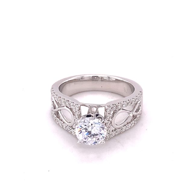 Wide Diamond Infinity Engagement Setting Hogan's Jewelers Gaylord, MI