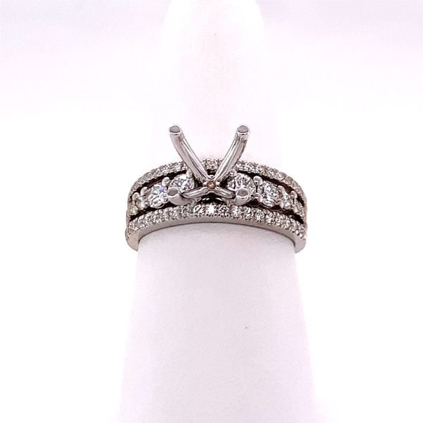 Three Row Diamond Engagement Ring Setting Hogan's Jewelers Gaylord, MI