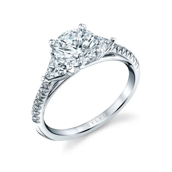 Diamond 3 Stone Semi-Mount Engagement Setting Hogan's Jewelers Gaylord, MI