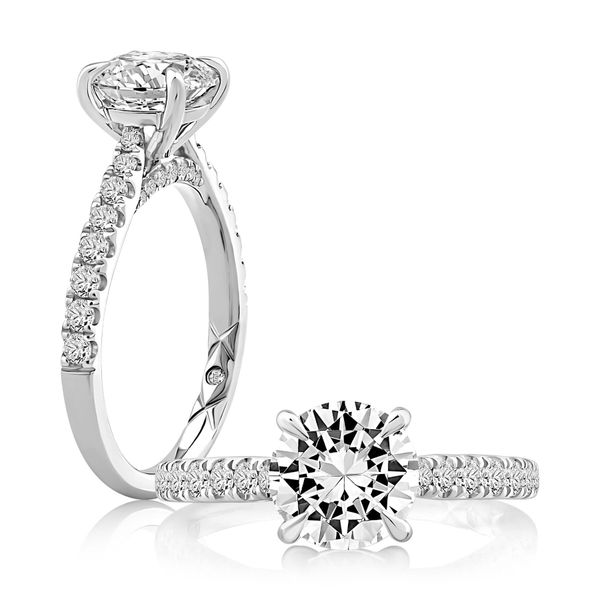 Cathedral Engagement Ring Image 2 Hogan's Jewelers Gaylord, MI