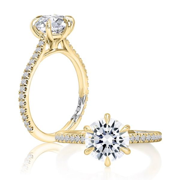 Six Prong Diamond Engagement Ring Image 2 Hogan's Jewelers Gaylord, MI
