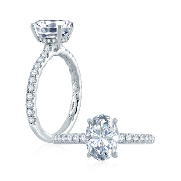 Hidden Halo Oval Engagement Ring Image 2 Hogan's Jewelers Gaylord, MI