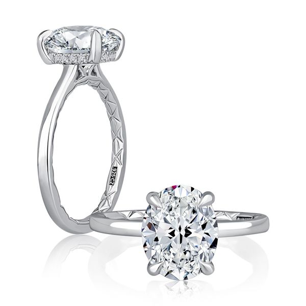 Hidden Halo Engagement Ring Image 2 Hogan's Jewelers Gaylord, MI