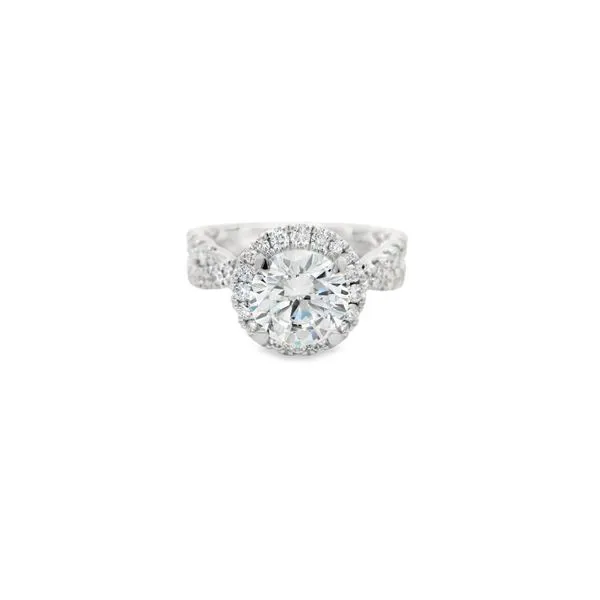 Halo Twist Engagement Ring Hogan's Jewelers Gaylord, MI