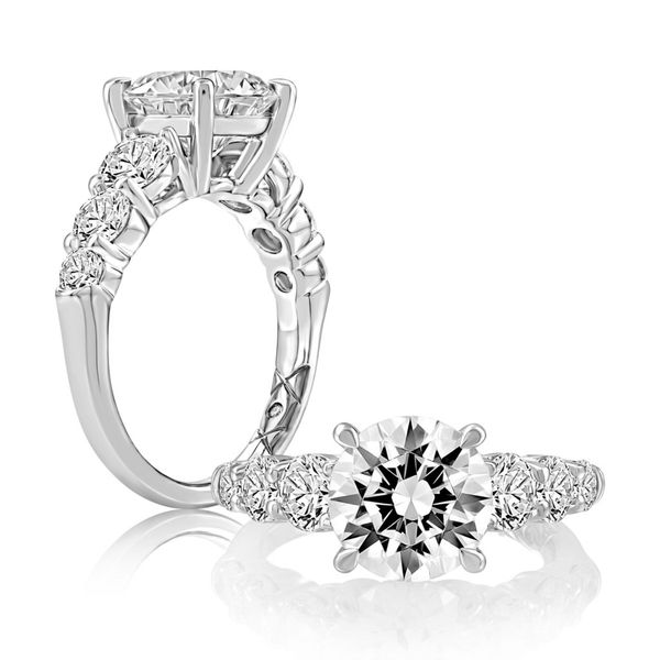 Seven Stone Diamond Engagement Ring Image 2 Hogan's Jewelers Gaylord, MI